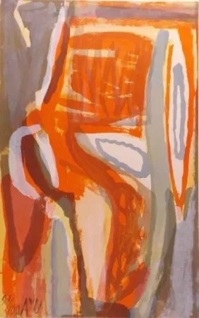 Lithograph Van Velde - Ecoute 