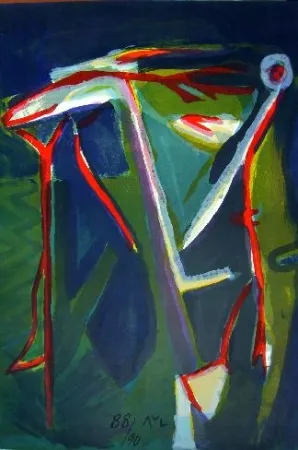 Lithograph Van Velde - Glauque