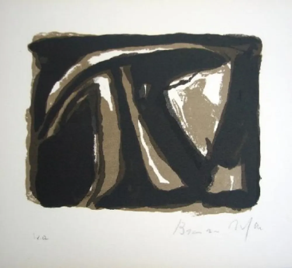Lithograph Van Velde - Hommage Paul Celan