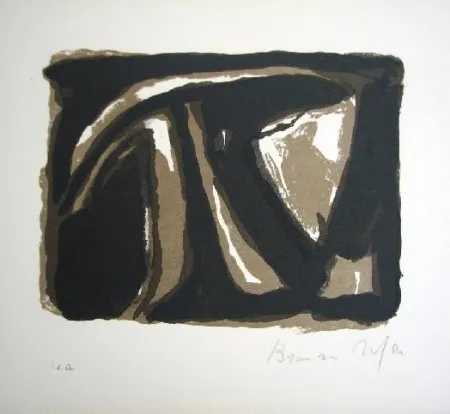 Lithograph Van Velde - Hommage Paul Celan