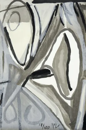 Lithograph Van Velde - Jour gris 