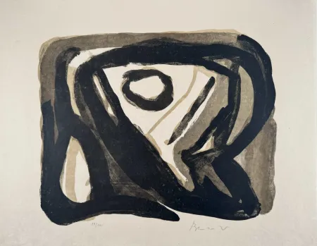 Lithograph Van Velde - La chose 