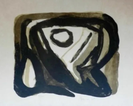 Lithograph Van Velde - La chose