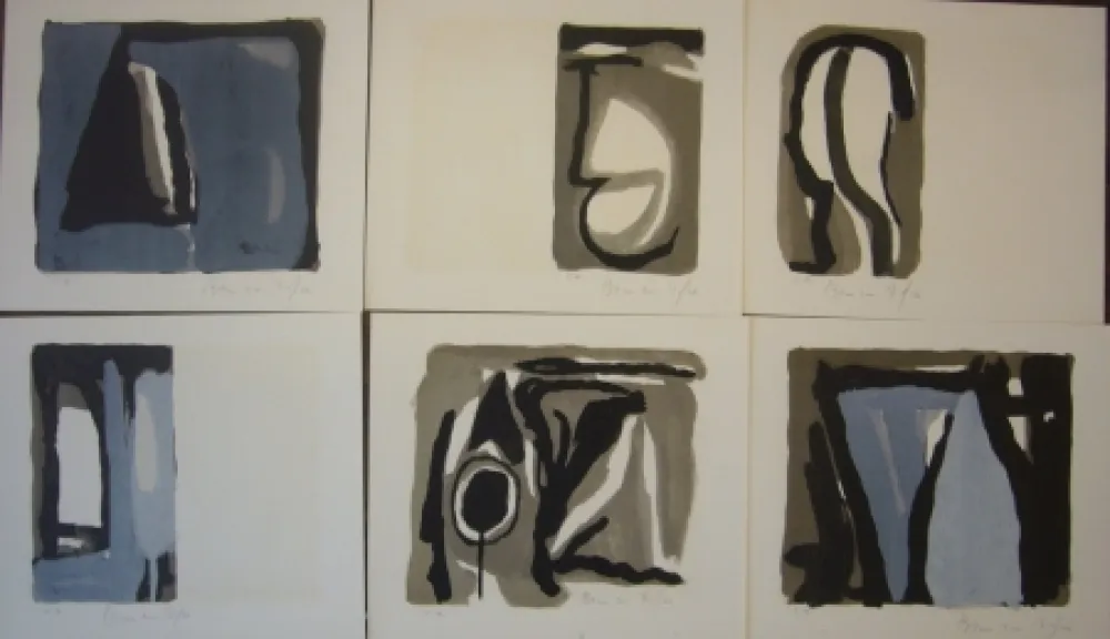 Lithograph Van Velde - La folie du jour