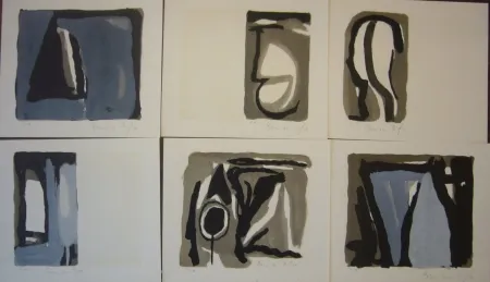 Lithograph Van Velde - La folie du jour