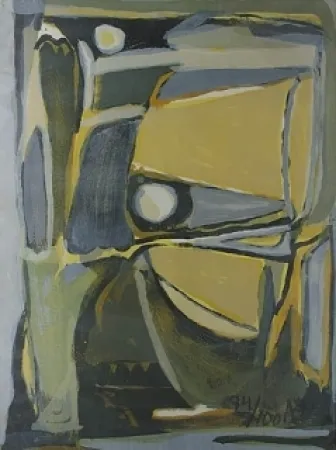 Lithograph Van Velde -  la jaune