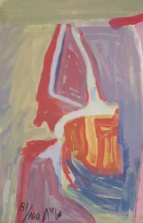 Lithograph Van Velde - Libération