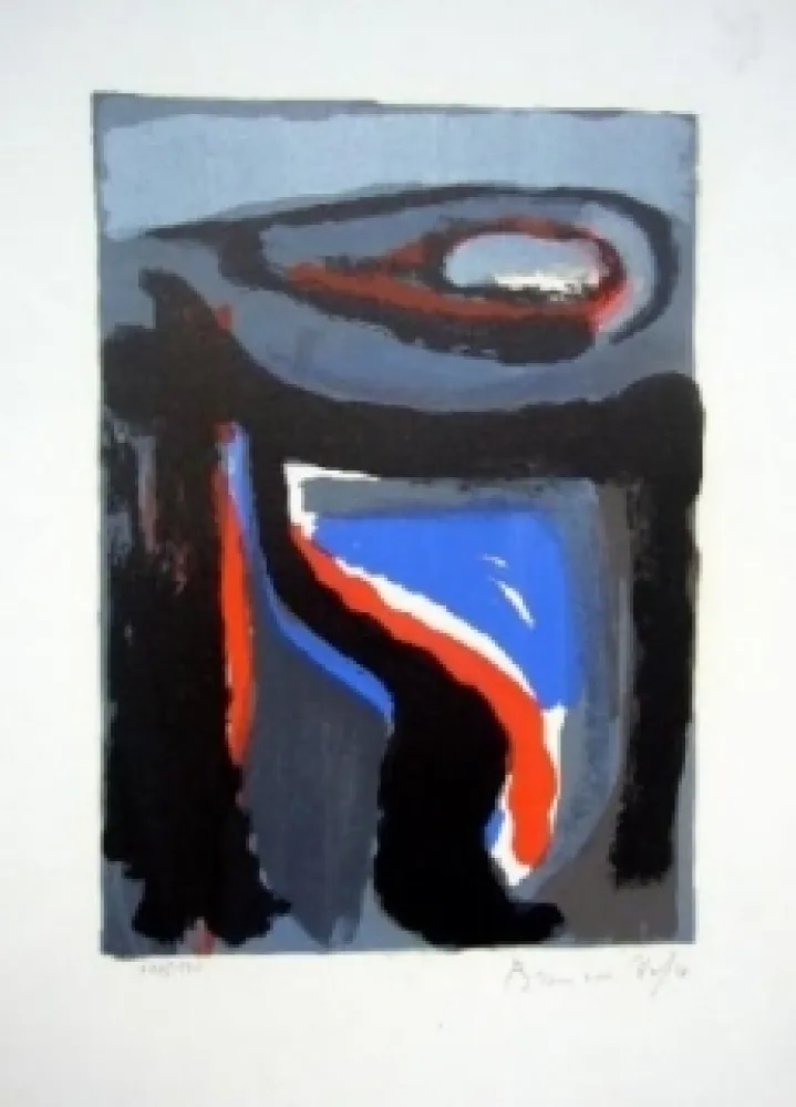 Lithograph Van Velde - MP 110