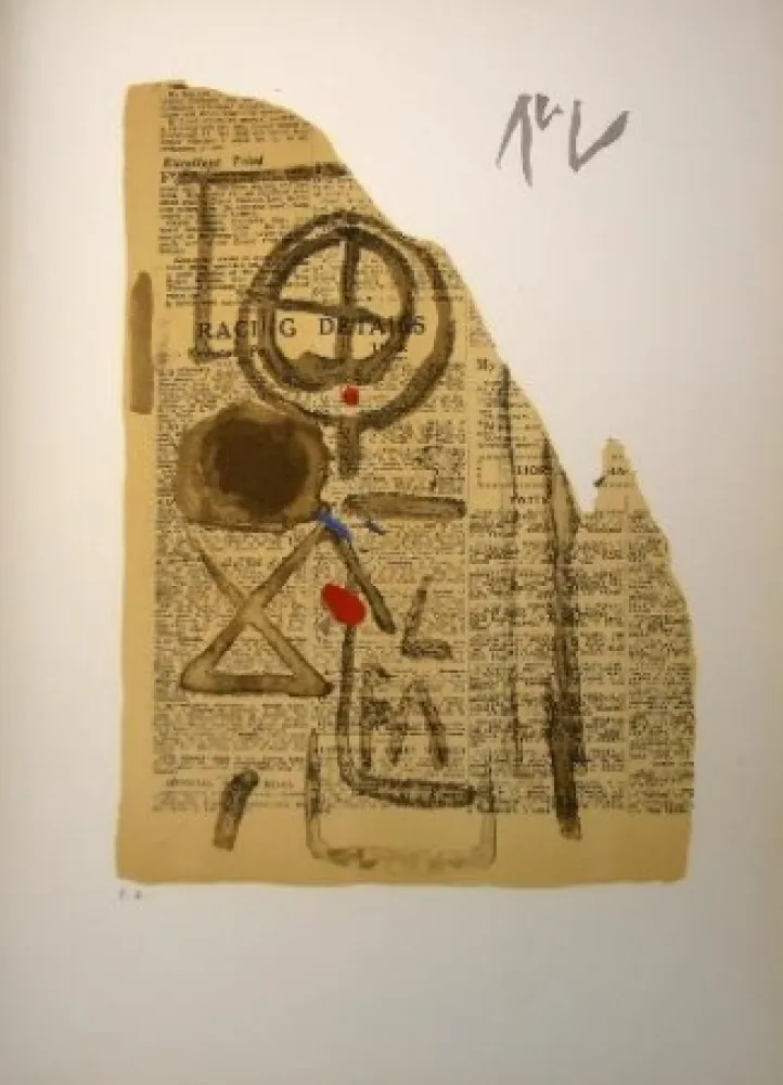 Lithograph Van Velde - MP 127 Bis