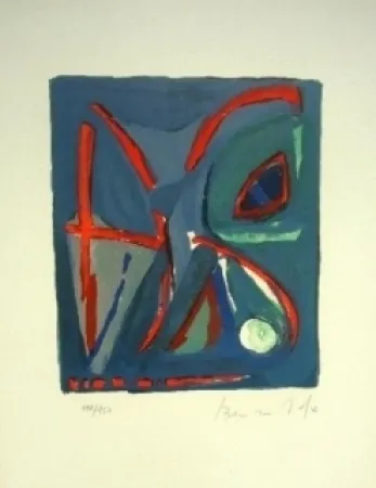 Lithograph Van Velde - MP - 128