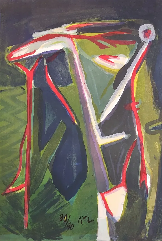 Lithograph Van Velde - MP 152 - Glauque