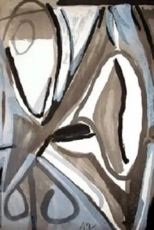 Lithograph Van Velde - MP 153