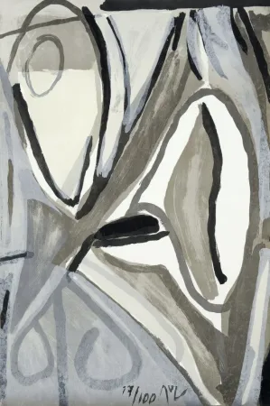 Lithograph Van Velde - MP 153 - Jour gris