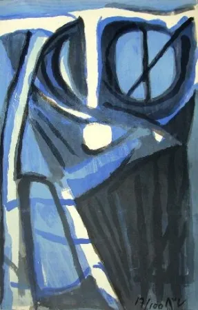 Lithograph Van Velde - MP 166