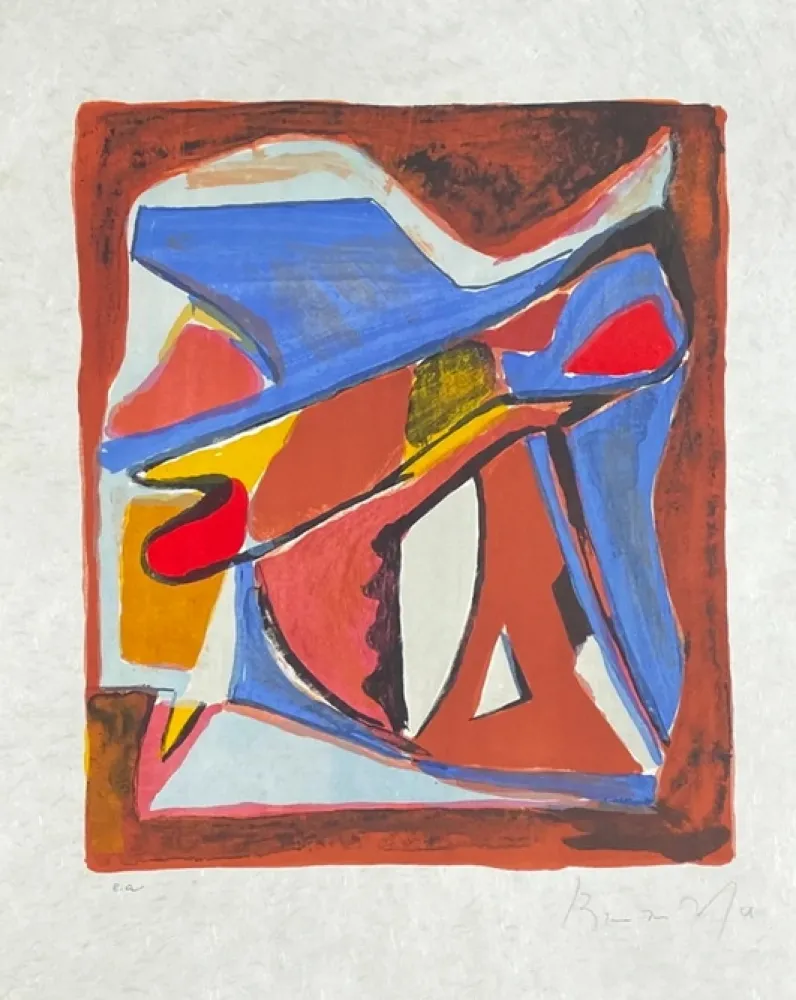 Lithograph Van Velde - MP 184 - Envol