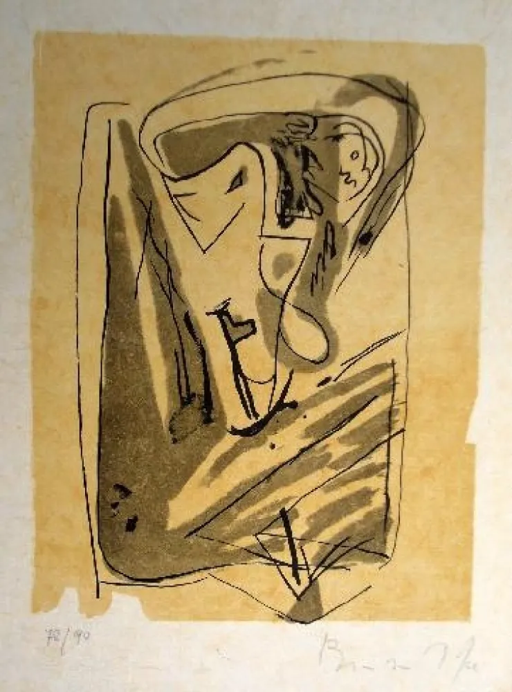 Lithograph Van Velde - Mp 185