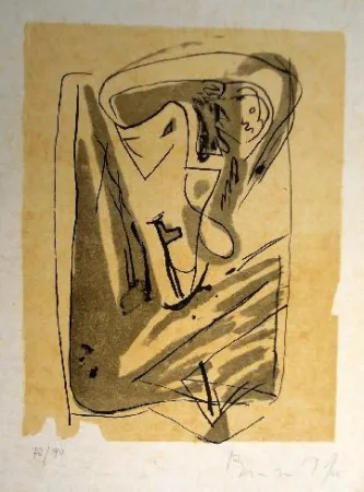 Lithograph Van Velde - Mp 185