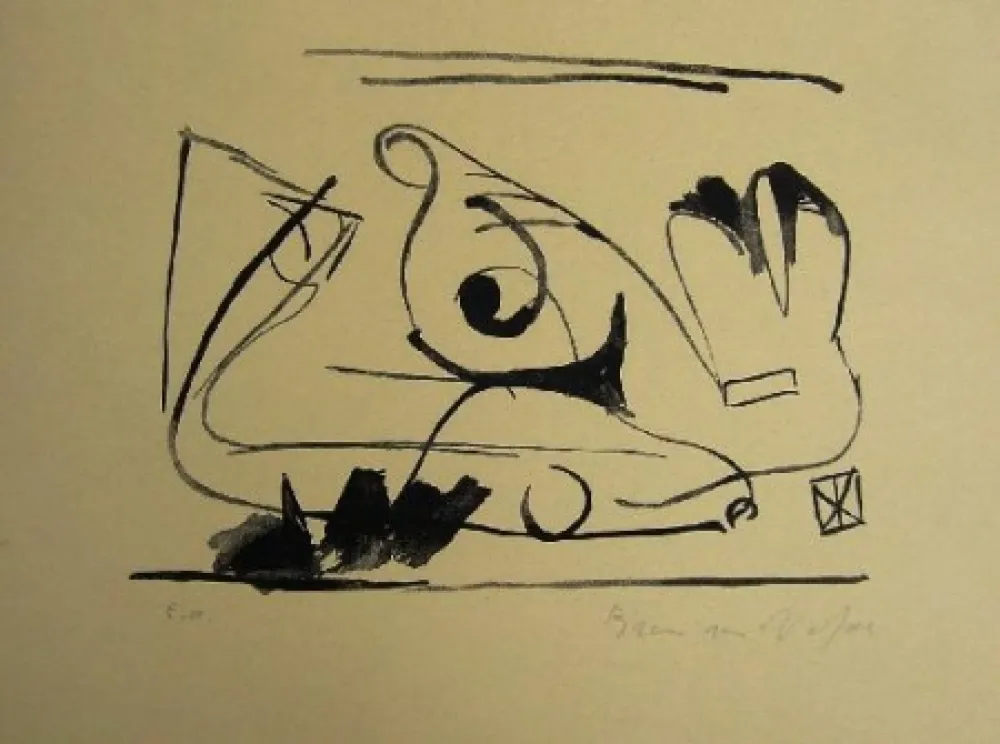 Lithograph Van Velde - MP 2