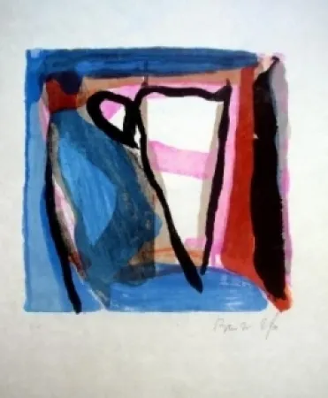 Lithograph Van Velde - MP 207 - Centrée