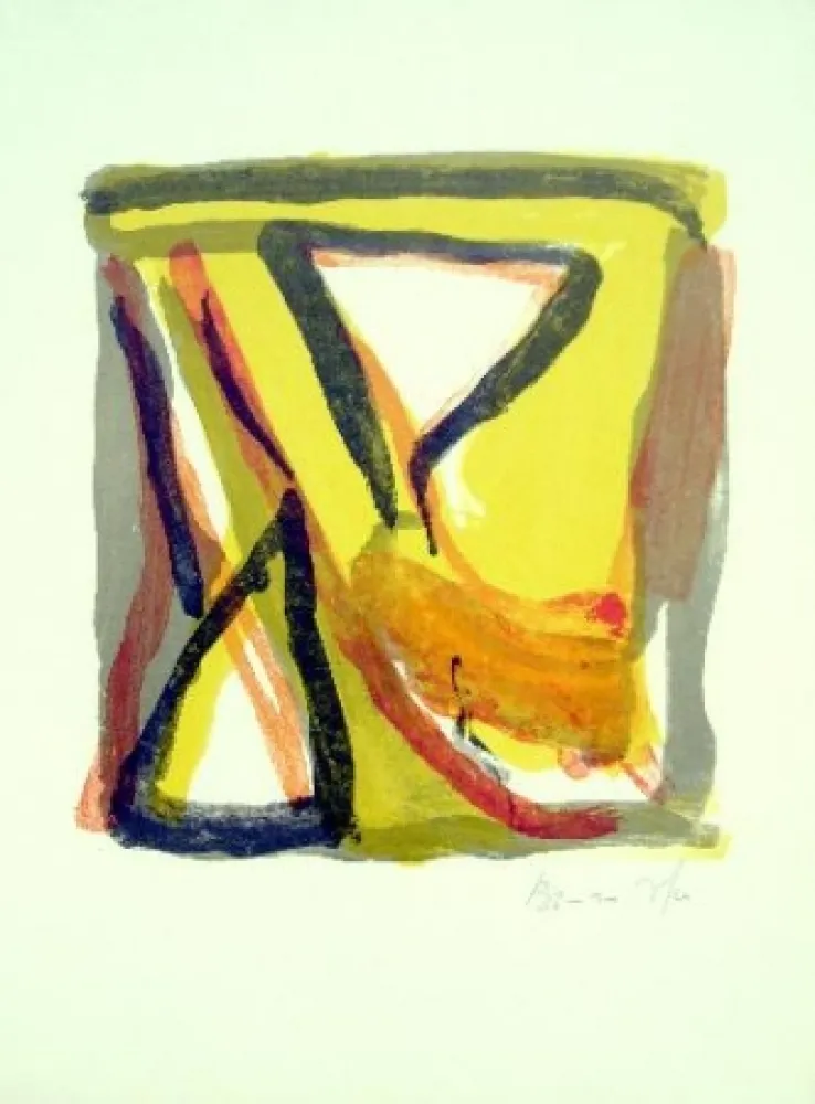 Lithograph Van Velde - MP 208 - Vif