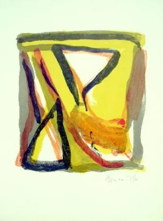 Lithograph Van Velde - MP 208 - Vif