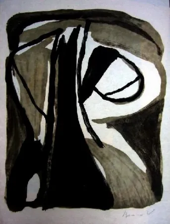 Lithograph Van Velde - MP 244 bis