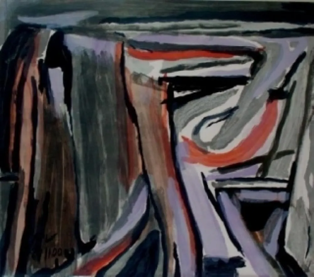 Lithograph Van Velde - MP 253