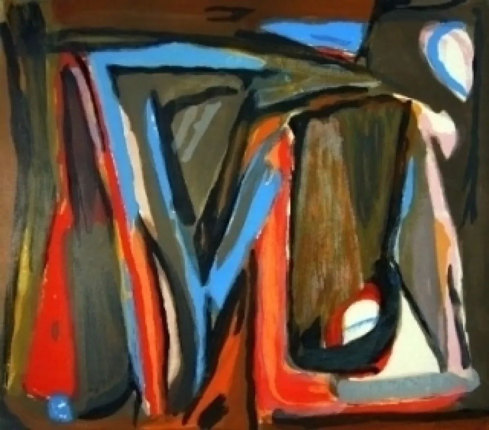 Lithograph Van Velde - MP 316 - Le tout