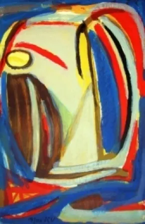 Lithograph Van Velde - MP 337