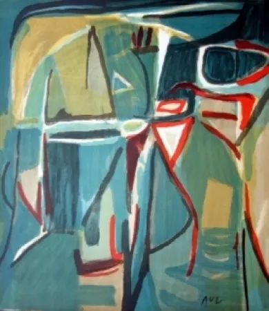 Lithograph Van Velde - MP 362