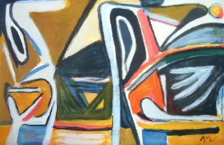 Lithograph Van Velde - MP 387-Exubérance