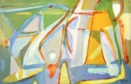 Lithograph Van Velde - MP 395 - Element