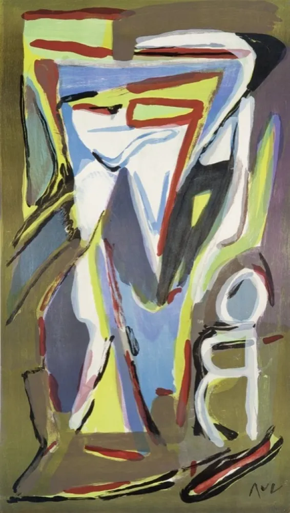 Lithograph Van Velde - MP 396 - Nord