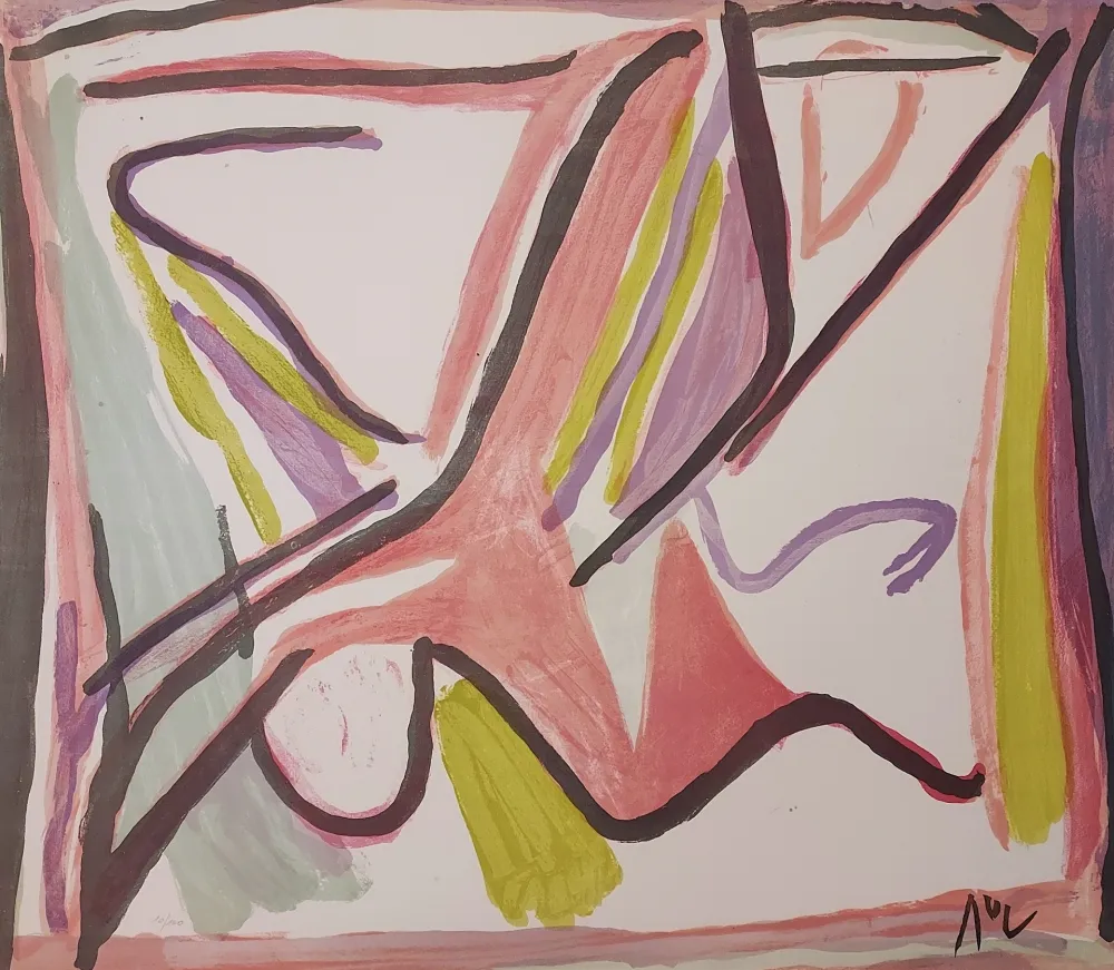 Lithograph Van Velde - MP 403 - Séparation