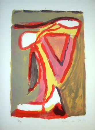 Lithograph Van Velde - MP 45