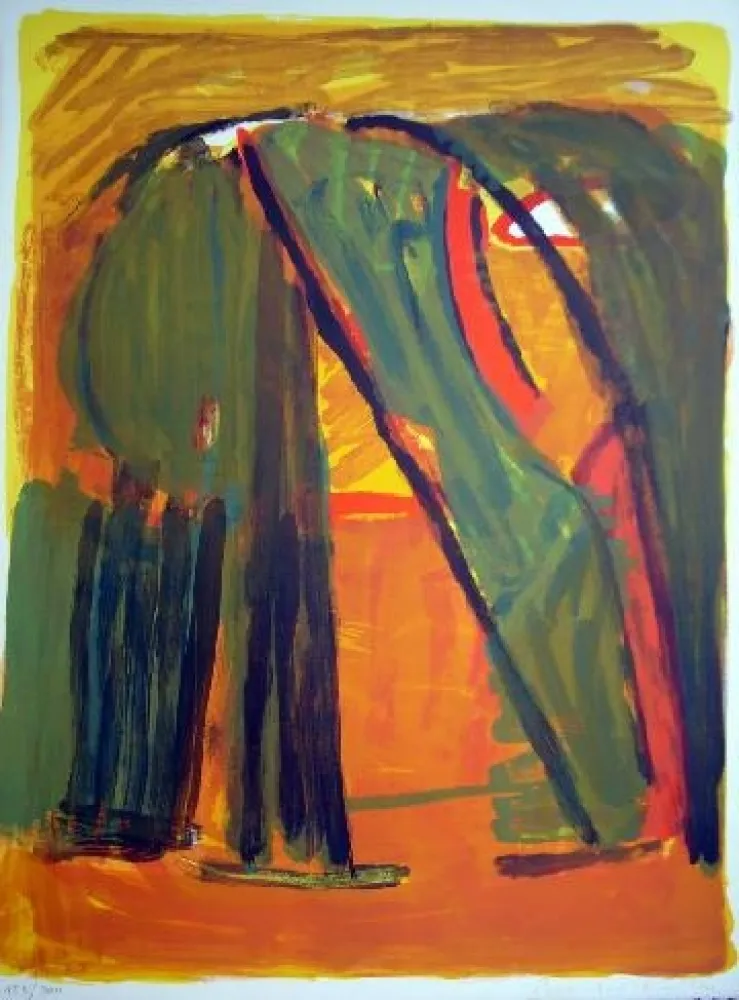 Lithograph Van Velde - MP 61 - Forêt