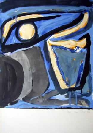 Lithograph Van Velde - MP 65 -Musée national d'Art moderne