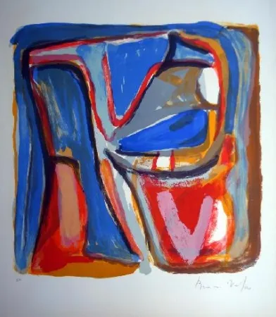 Lithograph Van Velde - MP 75