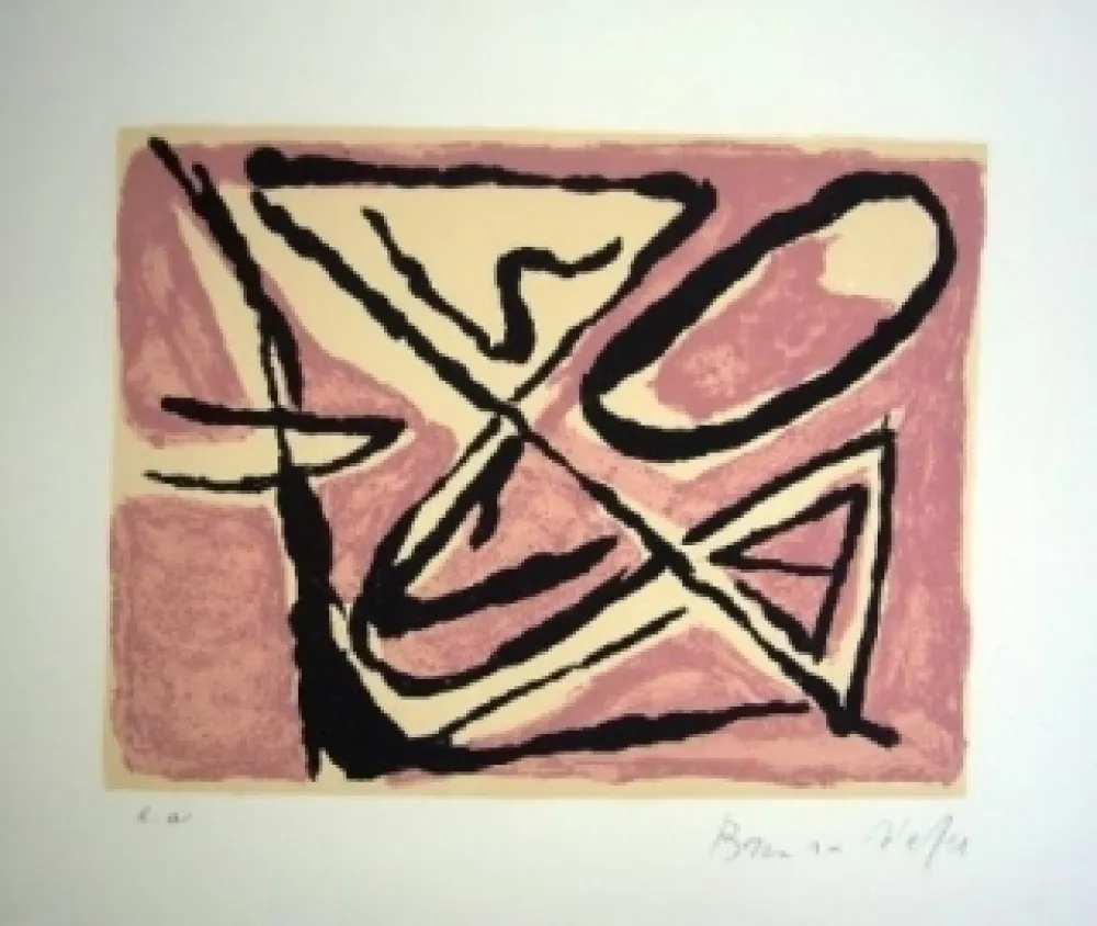 Lithograph Van Velde - MP 84