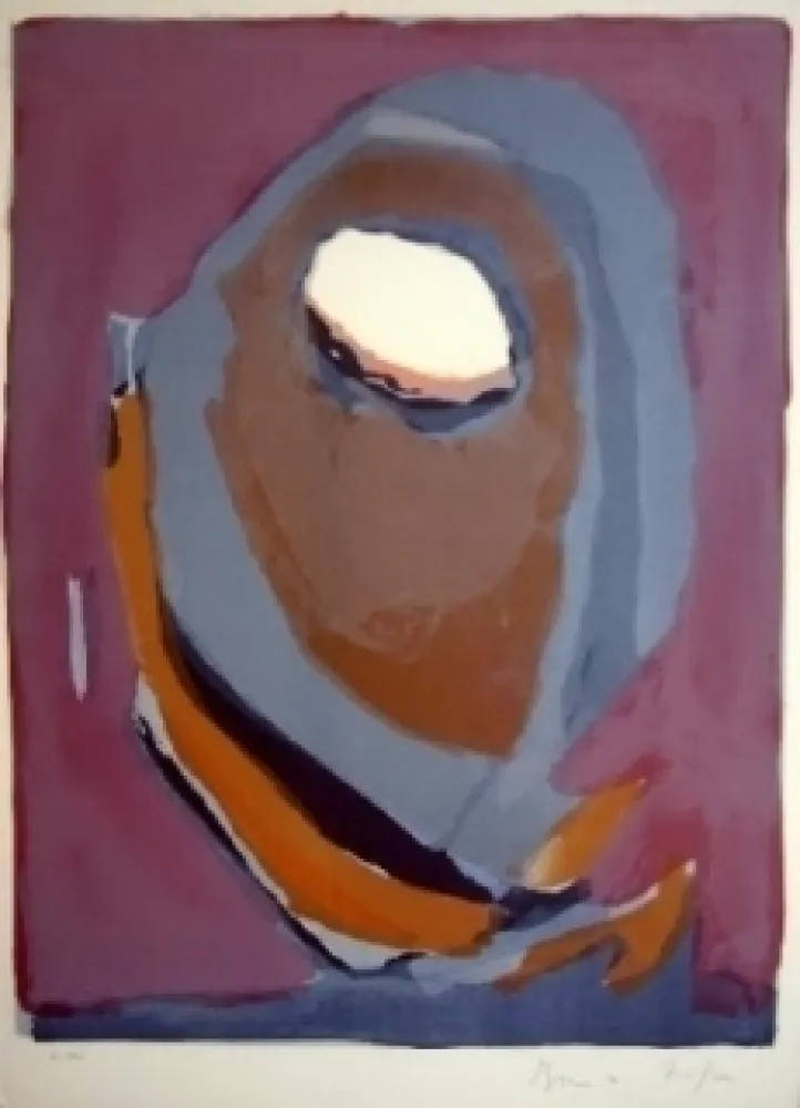 Lithograph Van Velde - MP 86 - Le Cycloope