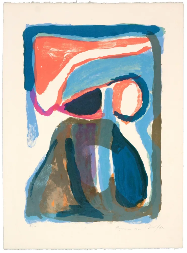 Lithograph Van Velde - Nuit