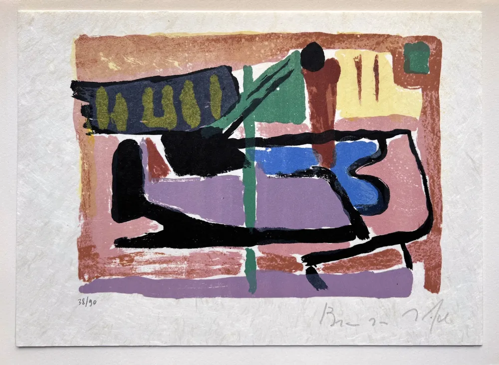 Illustrated Book Van Velde - Pierre Hébey : Le Mot « buvette ». Quatre lithographies de Bram van Velde (1975)