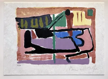 Illustrated Book Van Velde - Pierre Hébey : Le Mot « buvette ». Quatre lithographies de Bram van Velde (1975)