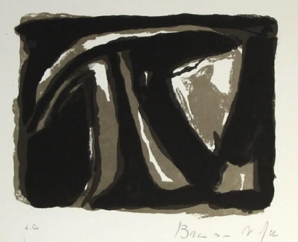 Lithograph Van Velde - Pour Paul Celan