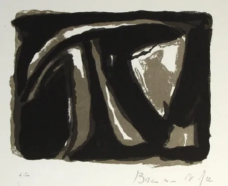 Lithograph Van Velde - Pour Paul Celan