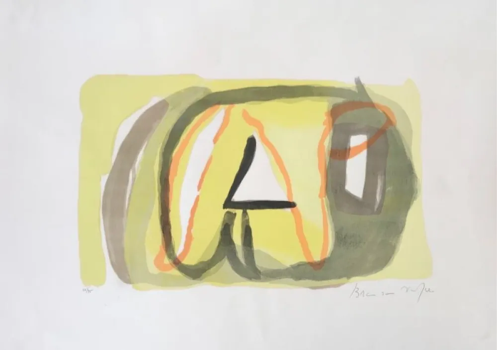 Lithograph Van Velde - Sans Titre 