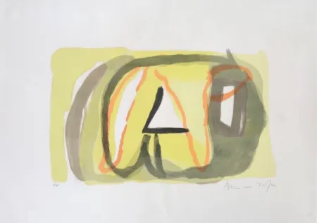 Lithograph Van Velde - Sans Titre 