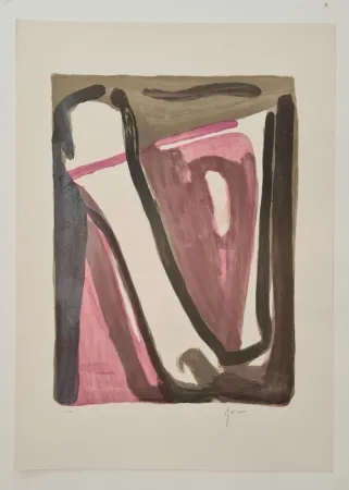 Lithograph Van Velde - Sans titre