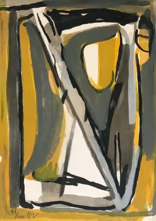 Lithograph Van Velde - Sans titre