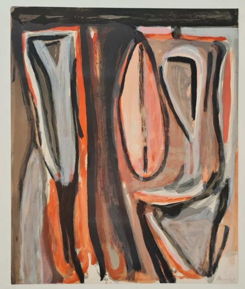 Lithograph Van Velde - Sans titre